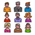 Human avatars set Royalty Free Stock Photo