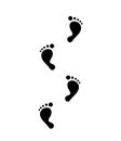 Human Bare Footprints Silhouette Icon