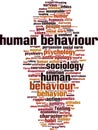 Human behaviour word cloud