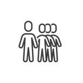 Human belonging line icon