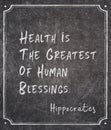 Human blessing Hippocrates