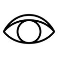 Human blind eye icon, outline style