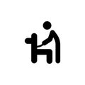 Human blind outline icon. Signs and symbols can be used for web, logo, mobile app, UI, UX
