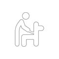 Human blind outline icon. Signs and symbols can be used for web, logo, mobile app, UI, UX