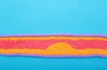 Human blood vessel fashioned from plasticine atherosclerosis vascular disease concept, copy space, plaques
