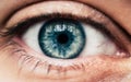 Human blue eye Royalty Free Stock Photo