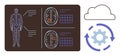 Human Body and Brain Scan Analysis with Cloud Synchronization and Automation Concept Royalty Free Stock Photo