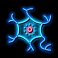Human Body Cell neon glow icon illustration Royalty Free Stock Photo