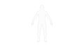 Human body 3d rendering of a human body isolated in white background Royalty Free Stock Photo