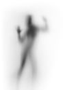 Human body silhouette behind a diffuse surface Royalty Free Stock Photo