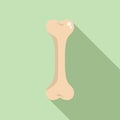 Human bone printing icon flat vector. Medical healthcare