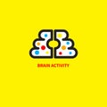 Human brain abstract icon