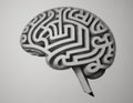 Human brain, abstract labyrinth of consciousness Royalty Free Stock Photo