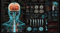 Human Brain Anatomy: A Comprehensive Neurological Visualization Royalty Free Stock Photo