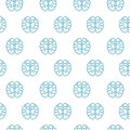 Human brain as digital seamless pattern isolated on white background Royalty Free Stock Photo