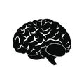 Human brain black icon Royalty Free Stock Photo