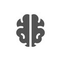Human brain black vector icon Royalty Free Stock Photo