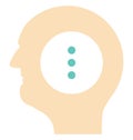 Human Brain Color Isolated Vector Icon that can be easily modified or edit