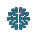 Human brain colored icon. Healthy internal organ symbol