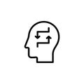 human, brain, exchange icon. Simple thin line, outline vector of Mind process icons for UI and UX, website or mobile application
