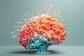 human brain explodes with ideas concept Think differently creative Royalty Free Stock Photo