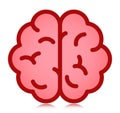 Human brain flat icon vector Royalty Free Stock Photo