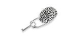 Human Brain Grasping a Key Isolated on White Royalty Free Stock Photo