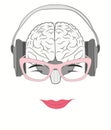 Human brain grooving music from headphones