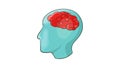 Human brain icon animation