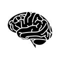 Human brain icon with. Generate ideas. Brainstorming