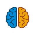 Human brain icon sign - for stock