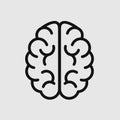 Human brain icon. Vector illustration Royalty Free Stock Photo