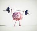 Human brain lifting weight