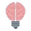human brain lightbulb icon