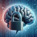 human brain, lock, prejudice and questioning background