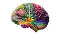 Human Brain Made Of Variety Of Colorful Vegetables - Generative AI