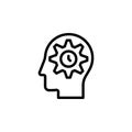 human, brain, management, time icon. Simple thin line, outline vector of Mind process icons for UI and UX, website or mobile Royalty Free Stock Photo