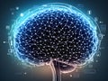 Human brain on mental idea mind Concept. Artificial Intelligence, neuronets.Generative AI Royalty Free Stock Photo