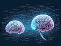 Human brain on mental idea mind Concept. Artificial Intelligence, neuronets.Generative AI