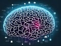 Human brain on mental idea mind Concept. Artificial Intelligence, neuronets.Generative AI