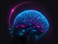 Human brain on mental idea mind Concept. Generative AI Royalty Free Stock Photo