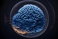 Human brain on mental idea mind Concept. Generative AI. Royalty Free Stock Photo