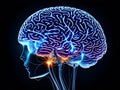Human brain on mental idea mind Concept. Generative AI Royalty Free Stock Photo