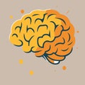 human brain nervous system logo Royalty Free Stock Photo