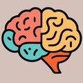 human brain nervous system logo Royalty Free Stock Photo