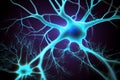 Human brain neurons activity impulse and anatomy