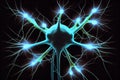 Human brain neurons activity impulse and anatomy Royalty Free Stock Photo