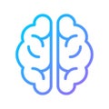 Human brain pixel perfect gradient linear vector icon Royalty Free Stock Photo