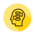 human, brain, planning icon long shadow