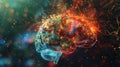 Human brain processing big data and radiating energy